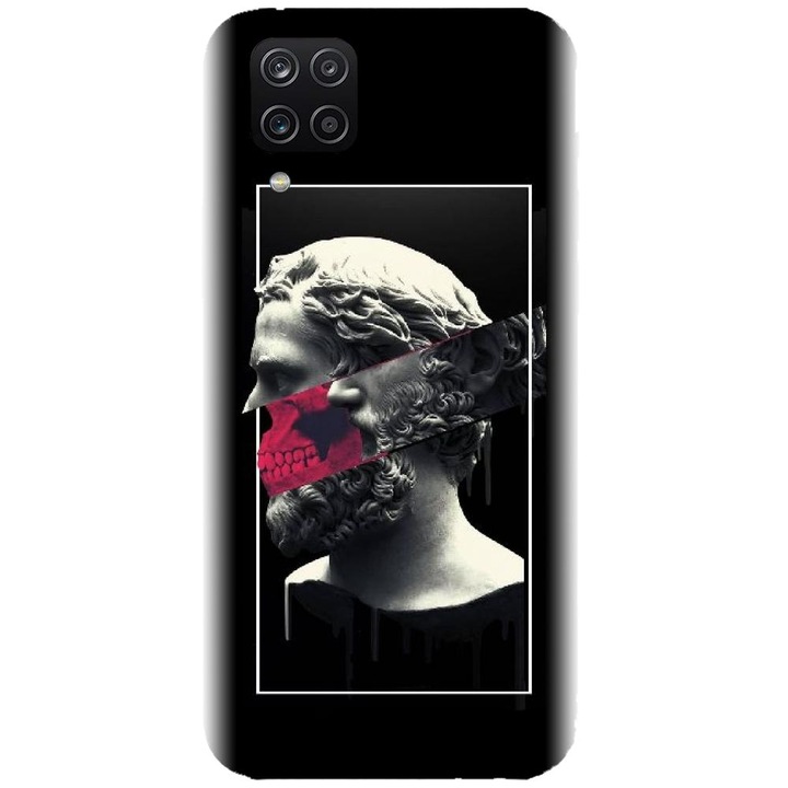 Husa din silicon compatibila cu Samsung Galaxy A12 / A12 Nacho - model Smoking Sculpture