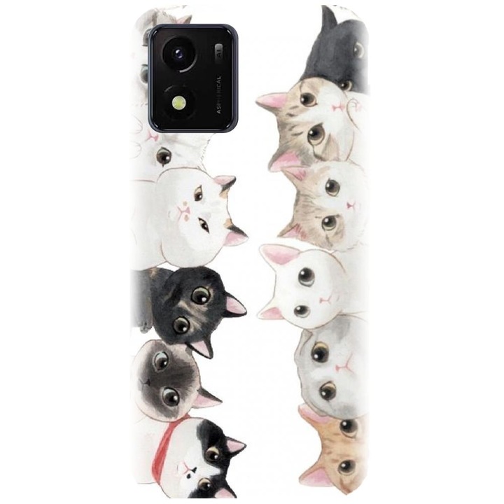 Силиконов калъф, съвместим с модел Vivo Y01 - Cat Party