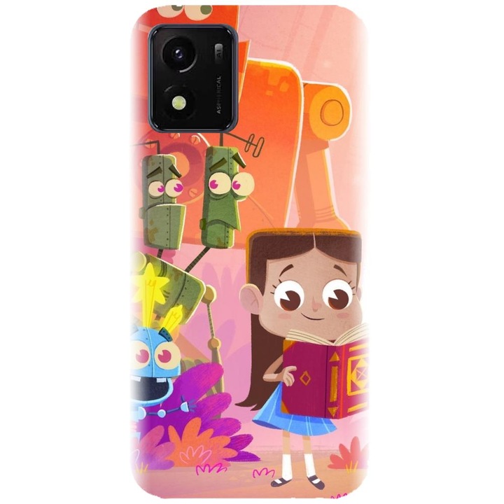 Силиконов капак, съвместим с Vivo Y01 - илюстрация на модел Robots