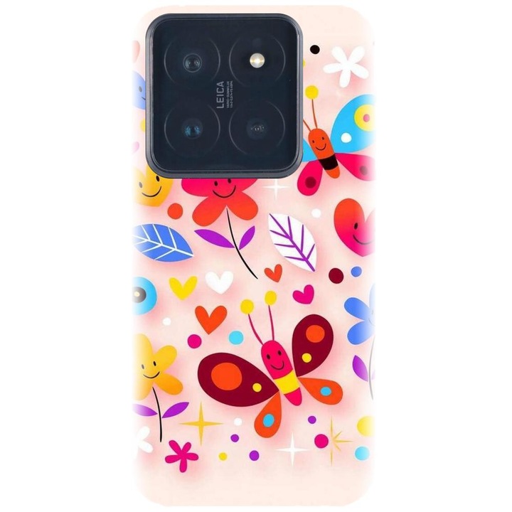 Силиконов кейс съвместим с Xiaomi 14 PRO - модел Butterfly 002