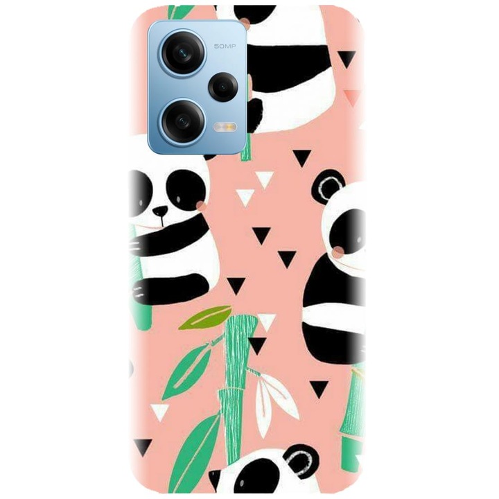 Силиконов кейс съвместим с Xiaomi Redmi Note 12 Pro Plus - модел Baby panda 001