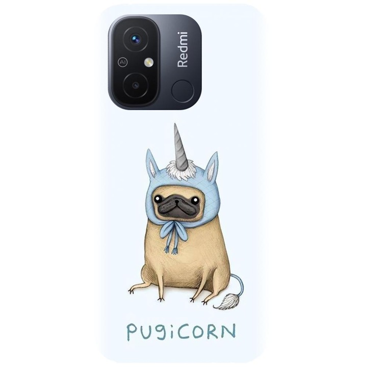Силиконов калъф, съвместим с Xiaomi Redmi 12c, модел Pugicorn