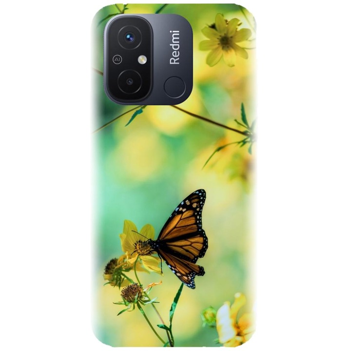 Силиконов калъф, съвместим с Xiaomi Redmi 12c - модел Butterfly 001