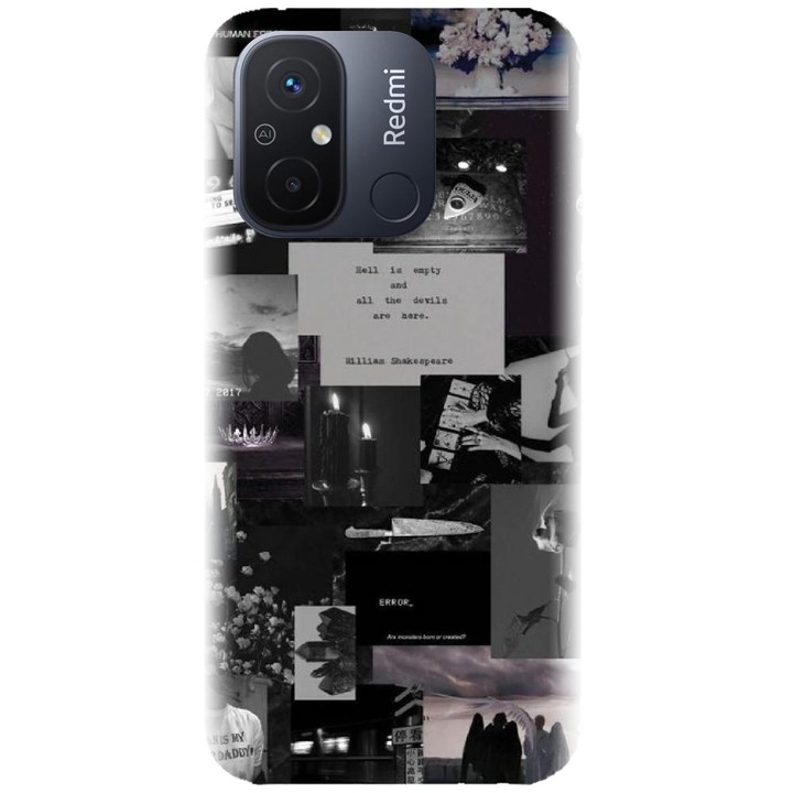 Силиконов калъф, съвместим с модел Xiaomi Redmi 12c - Collage Error