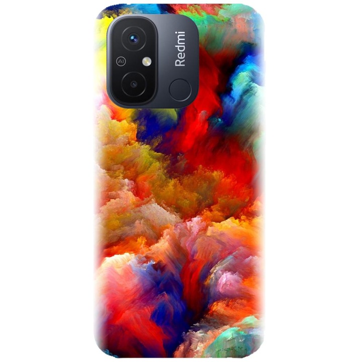 Силиконов капак, съвместим с модела Xiaomi Redmi 12c - Oil Painting Colorful Strokes