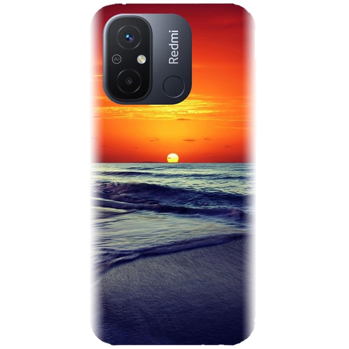 Силиконов калъф, съвместим с Xiaomi Redmi 12c - модел Ocean Sunset