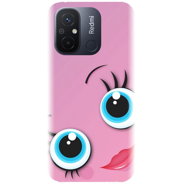 Силиконов калъф, съвместим с Xiaomi Redmi 12c, модел Girly Pink