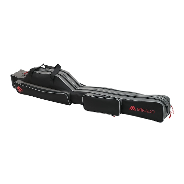 Husa Mikado pentru undite, 2 compartimente, 130cm, negru