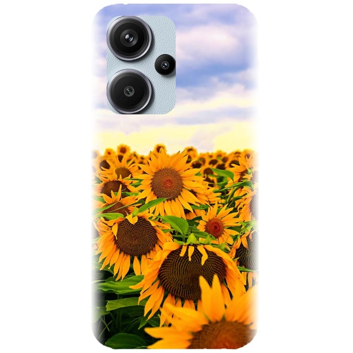 Силиконов капак, съвместим с Xiaomi Redmi Note 13 Pro+ 5g - модел Слънчогледи