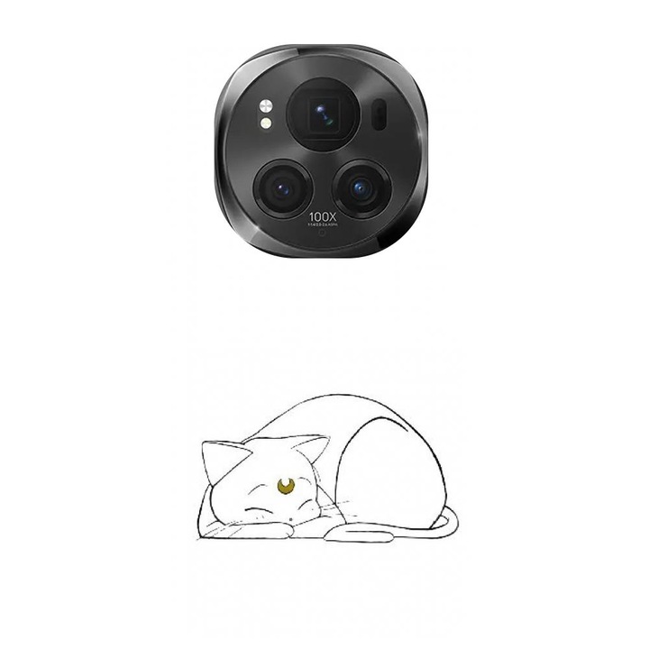 Силиконов калъф, съвместим с модел Honor Magic 6 Pro - Sailor Moon Neko