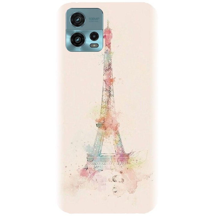 Szilikon tok kompatibilis a Motorola Moto G72 - Eiffel Tower modellel
