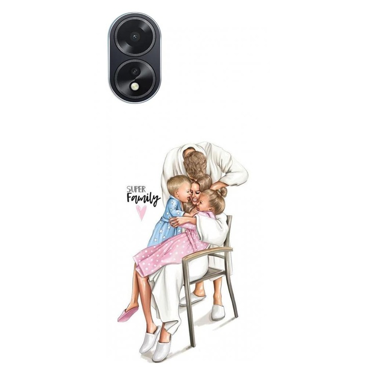 Husa din silicon compatibila cu Oppo A18 - model Super familia