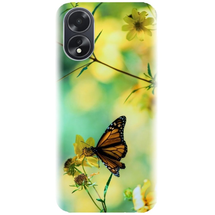 Husa din silicon compatibila cu Oppo A18 - model Butterfly 001