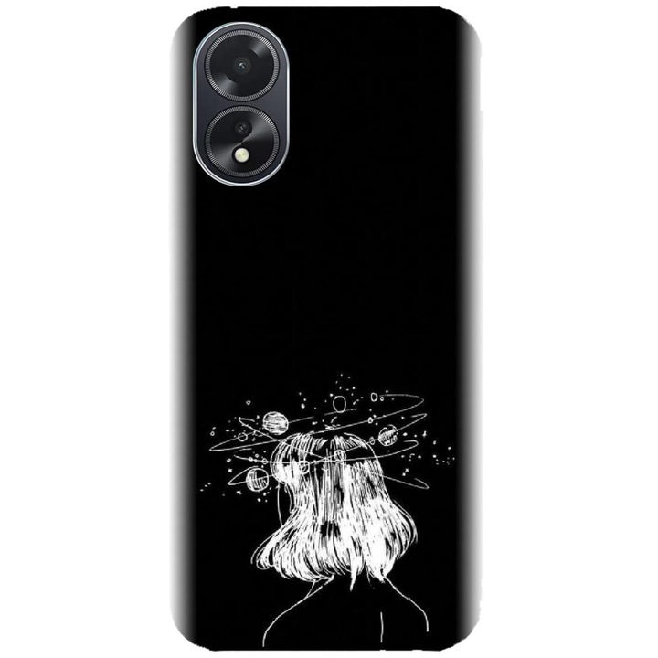 Husa din silicon compatibila cu Oppo A18 - model Line Art Dreamer