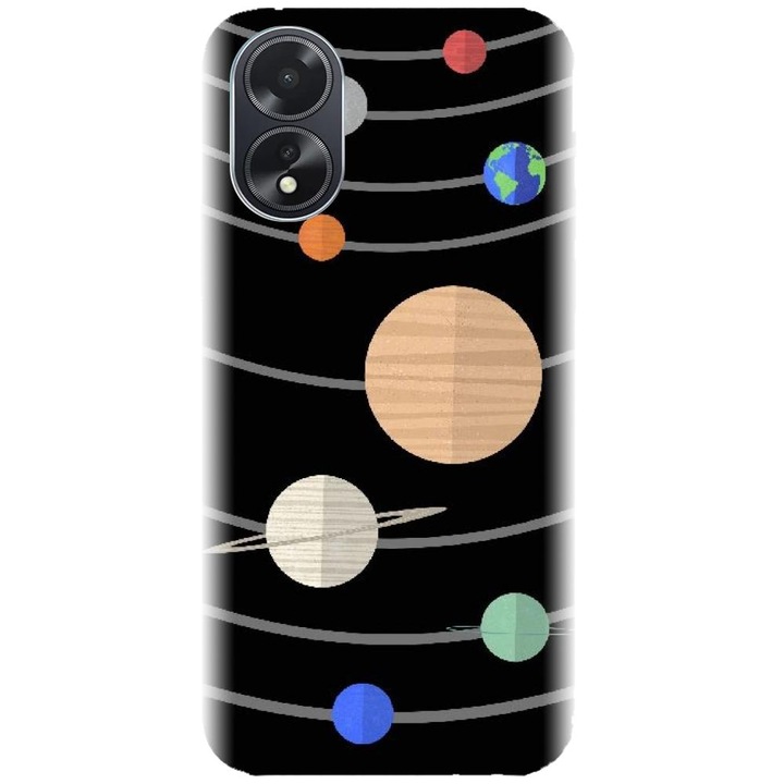 Husa din silicon compatibila cu Oppo A18 - model Planeta Axe