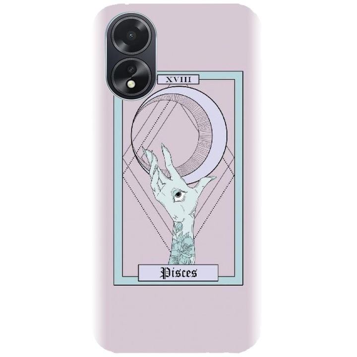 Husa din silicon compatibila cu Oppo A18 - model Tarot Zodia Pesti