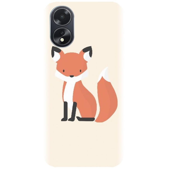 Husa din silicon compatibila cu Oppo A18 - model Vulpe