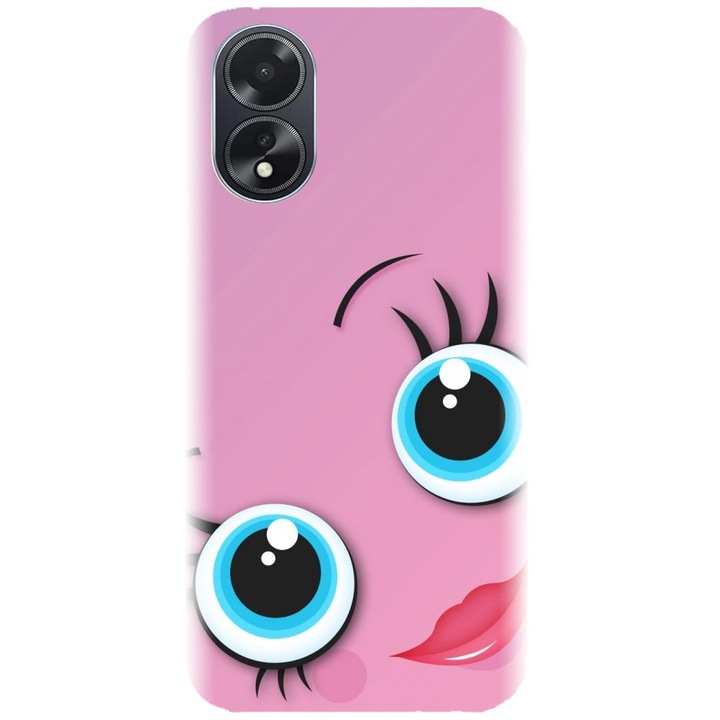 Husa din silicon compatibila cu Oppo A18 - model Girly Pink