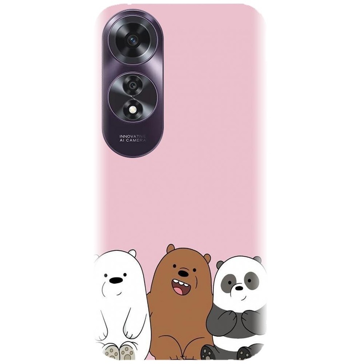 Силиконов кейс, съвместим с Oppo A60 - модел Cei 3 panda