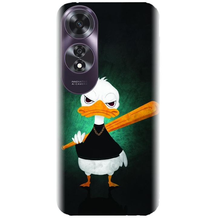 Husa din silicon compatibila cu Oppo A60 - model Duck With A Bat
