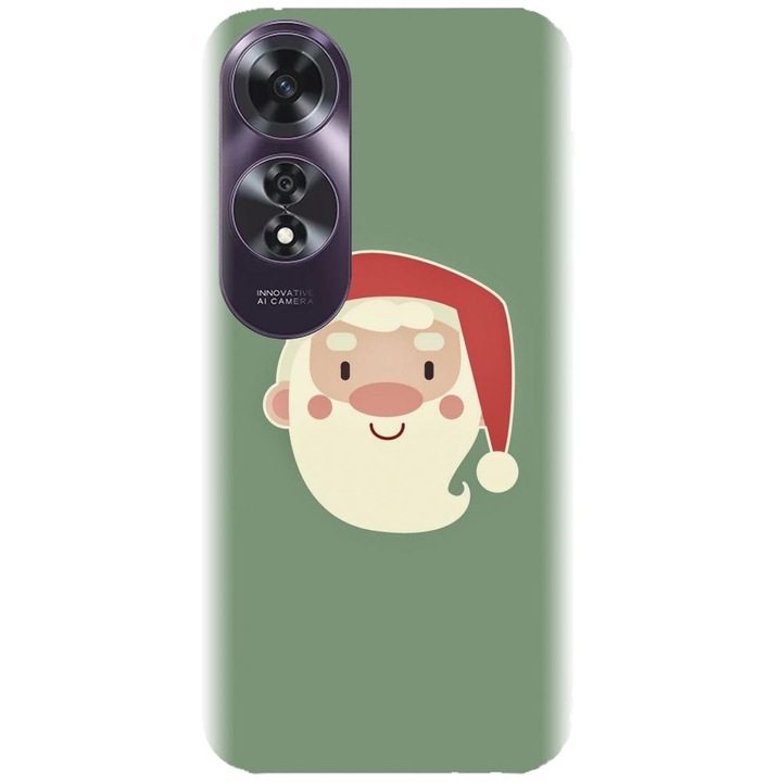 Силиконов кейс, съвместим с Oppo A60 - модел Cute Santa Claus