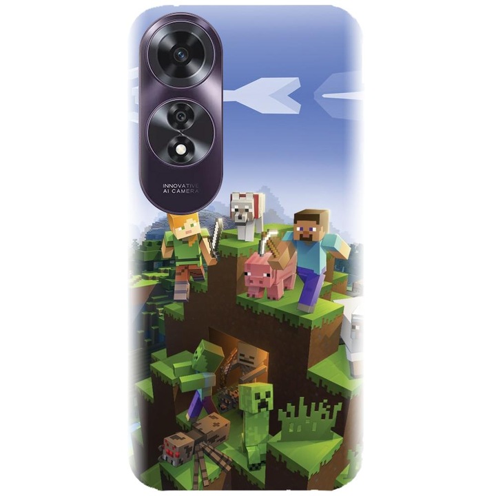 Силиконов калъф, съвместим с Oppo A60 - модел MIneccraft 2