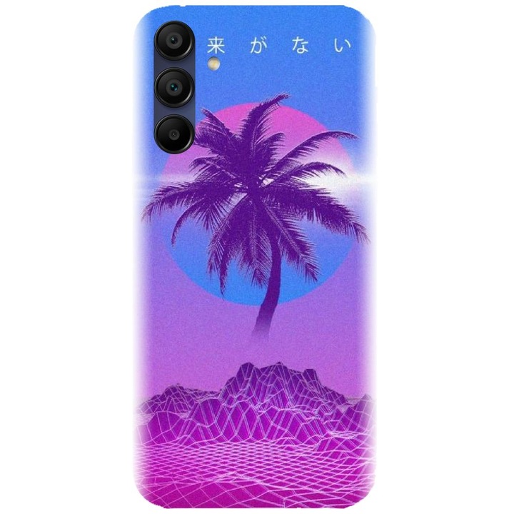 Силиконов кейс съвместим с Samsung Galaxy A15 4g / A15 5g - модел Vaporwave Palm
