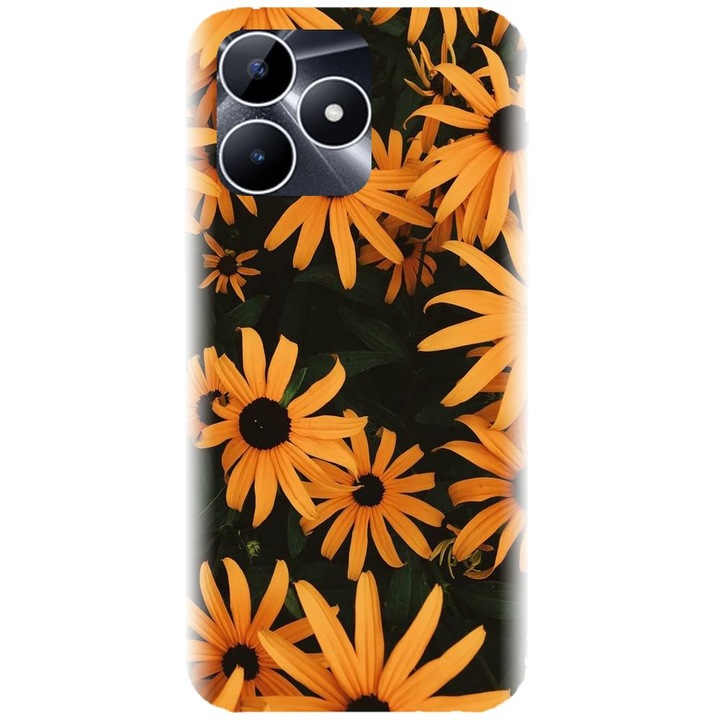 Силиконов калъф, съвместим с модел Realme Note 50 - Yellow Flowers