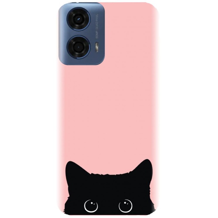 Husa din silicon compatibila cu Motorola Moto G24 Power - model Black Cat