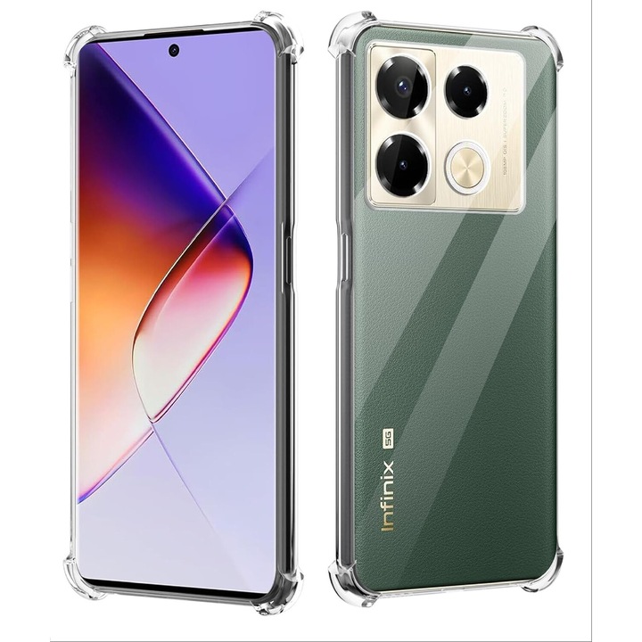 Калъф за Infinix Note 40 Anti-Shock 1.5mm подсилен 4 ъгъла прозрачен