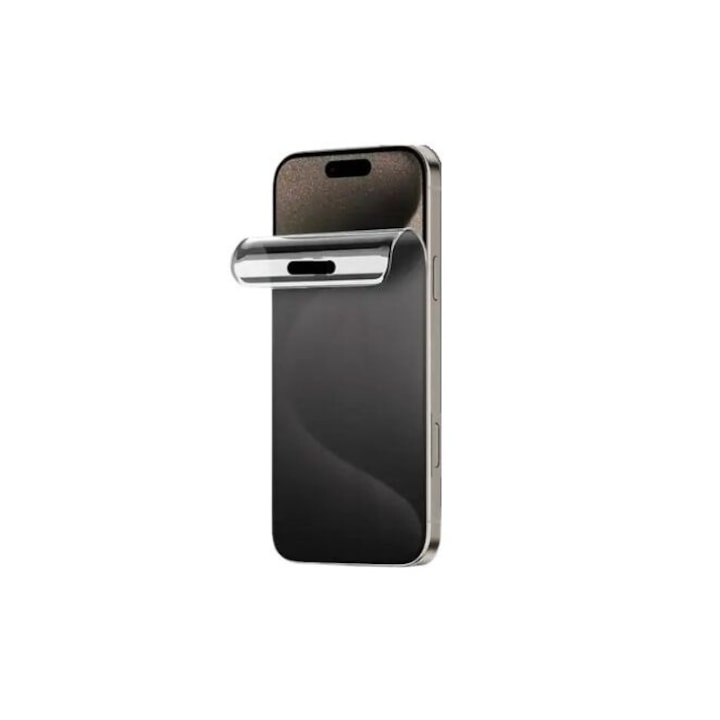 Privacy Hydrogel szilikon képernyővédő fólia, TPU, kompatibilis az iPhone 16 Pro Max készülékkel, tökéletes illeszkedés, lefedi a teljes képernyőt, ISAG