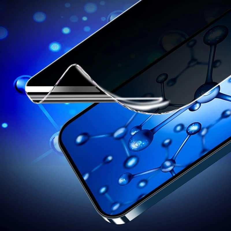 Folie de protectie ecran Privacy Hydrogel din silicon, TPU, compatibila cu iPhone 14, Perfect fit, acopera tot ecranul, ISAG