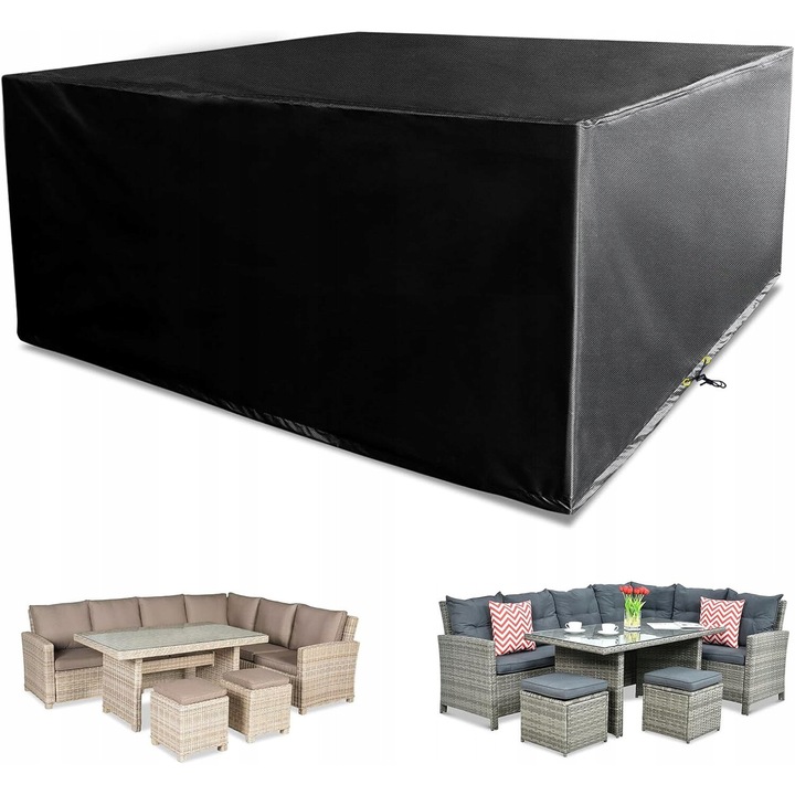 Husa pentru mobilier de gradina, Luka, Oxford 420D, rezistenta la apa si vant, 250x250x90 cm