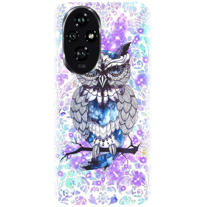Husa din silicon compatibila cu Honor 200 - model Abstract Owl