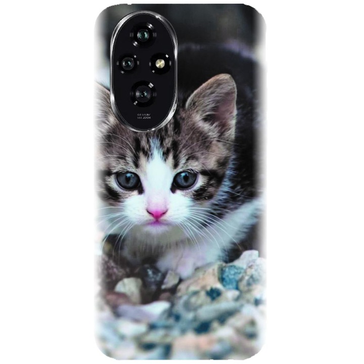 Husa din silicon compatibila cu Honor 200 - model Animal Cat