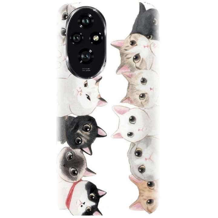 Husa din silicon compatibila cu Honor 200 - model Cat Party
