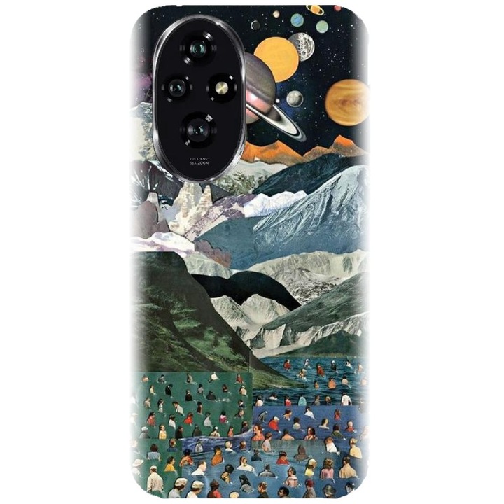 Husa din silicon compatibila cu Honor 200 - model Collage