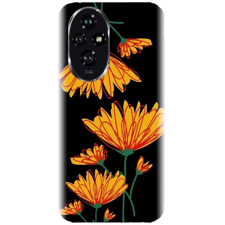 Husa din silicon compatibila cu Honor 200 - model Flori De Camp