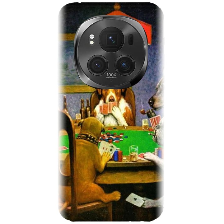 Szilikon tok kompatibilis a Honor Magic 6 Pro - Dogs Playing Poker modellel
