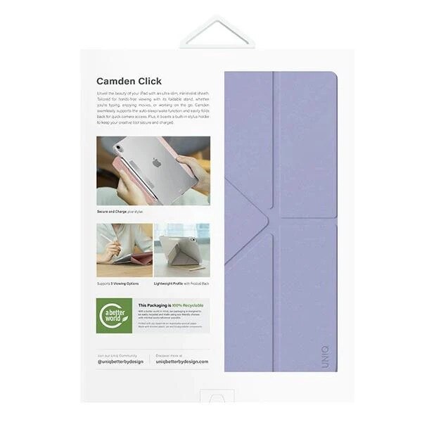 Husa tableta, Uniq, Camden Click, violet, Pentru iPad Air 13" 2024