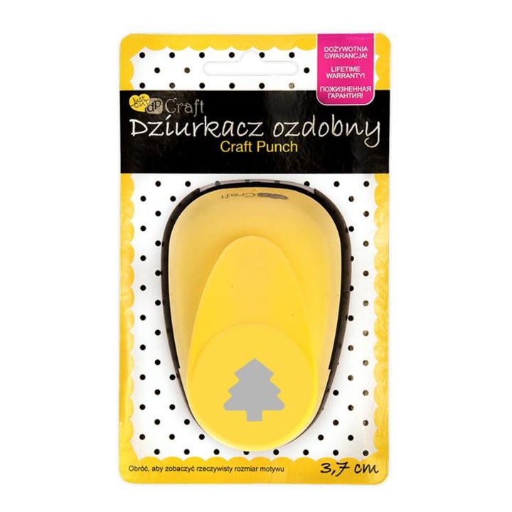 Perforator decorativ 3,7cm, DpCraft, pentru hartie si carton