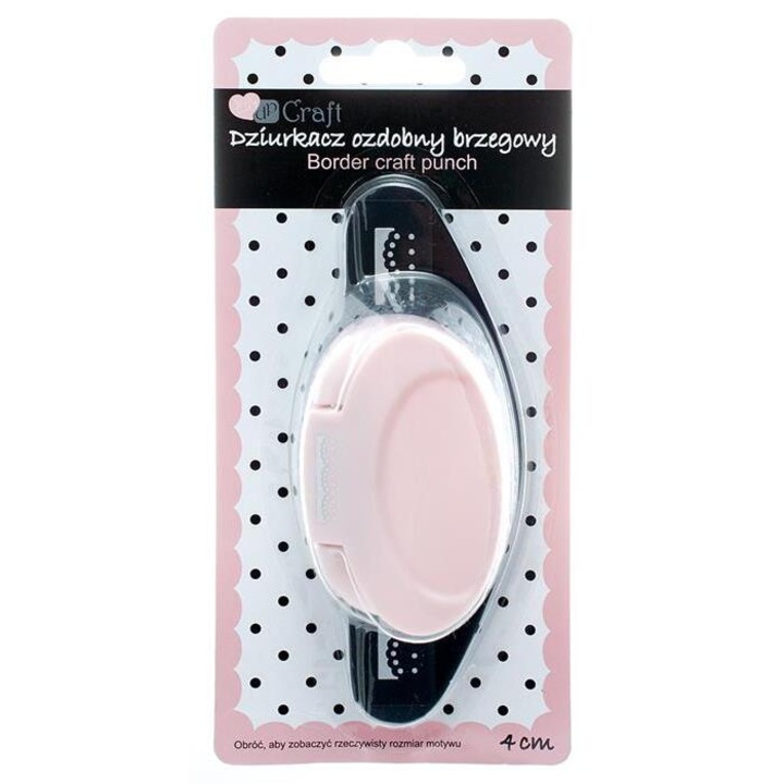 Perforator margine, 4cm, Dantela, dpCraft, roz