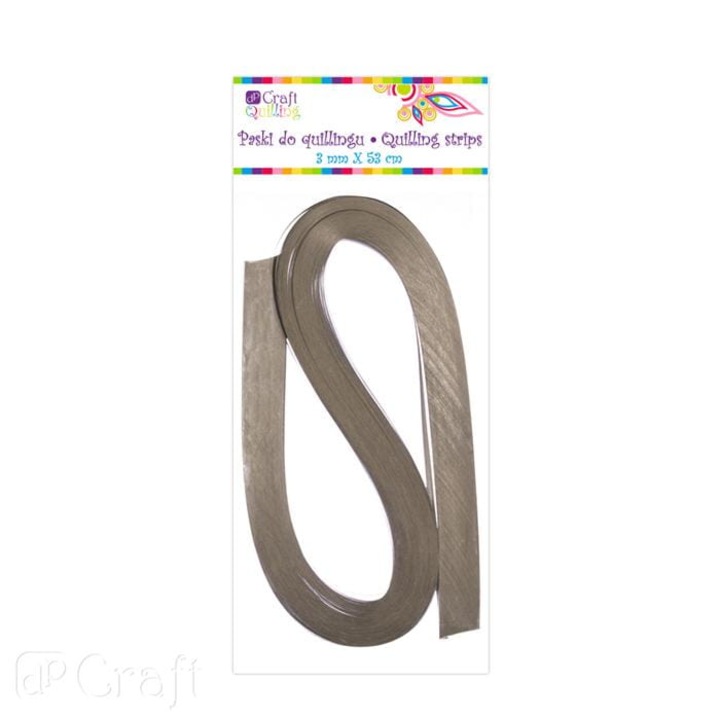 Set 100 Benzi Quilling DpCraft, 3mm Argintiu, 53cm