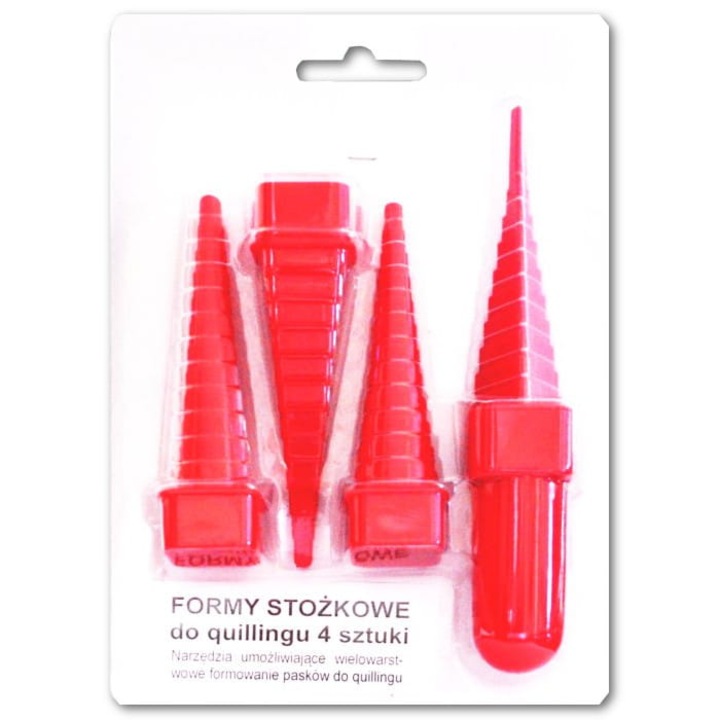 Forme conice pentru quilling din plastic, 4 buc.