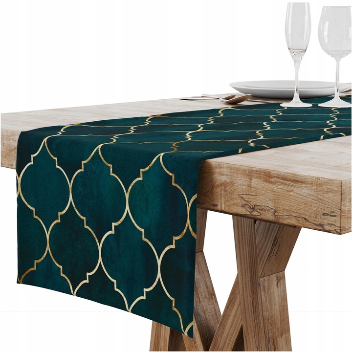 Traversa de masa, HomeView, BCS064, 40x220 cm, Rezistent la murdarie, Multicolor