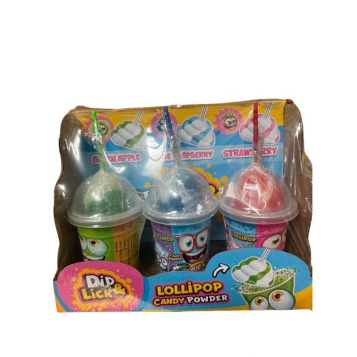 Dip&Lick Lollipop Candy Powder 47g/12 cutie - eMAG.ro