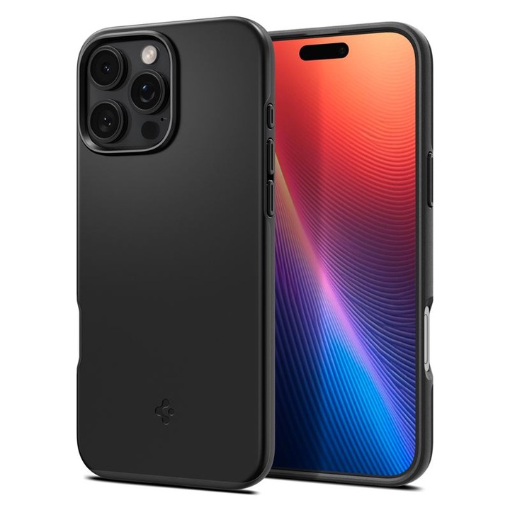 Калъф Spigen за iPhone 16 Pro, Thin Fit, MagSafe, Черен