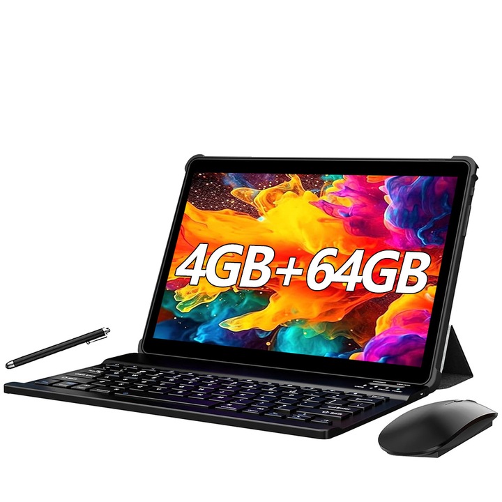 Таблет MAGCH, 10.1", 4GB RAM, 64GB ROM, Android 10.0, 1280*800, 5MP+2MP, 5000mAh, Wifi, Черен