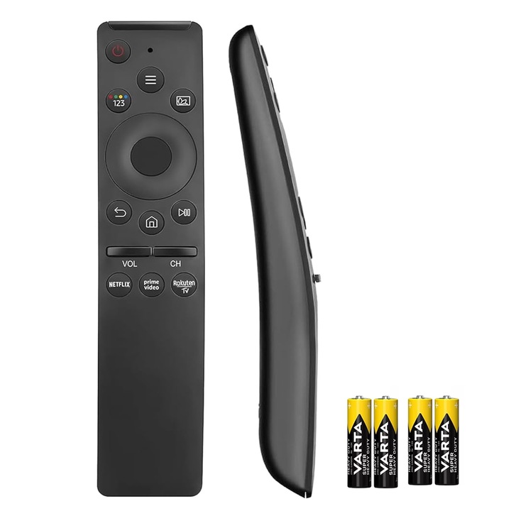 Комплект от 2 дистанционни управления за телевизор, SINBINTA, включени батерии, обхват на дистанционното управление 5-10 метра, просто и лесно, Samsung Smart съвместим, с директен достъп до NETFLIX, основно видео и RaKuten Tv, черен