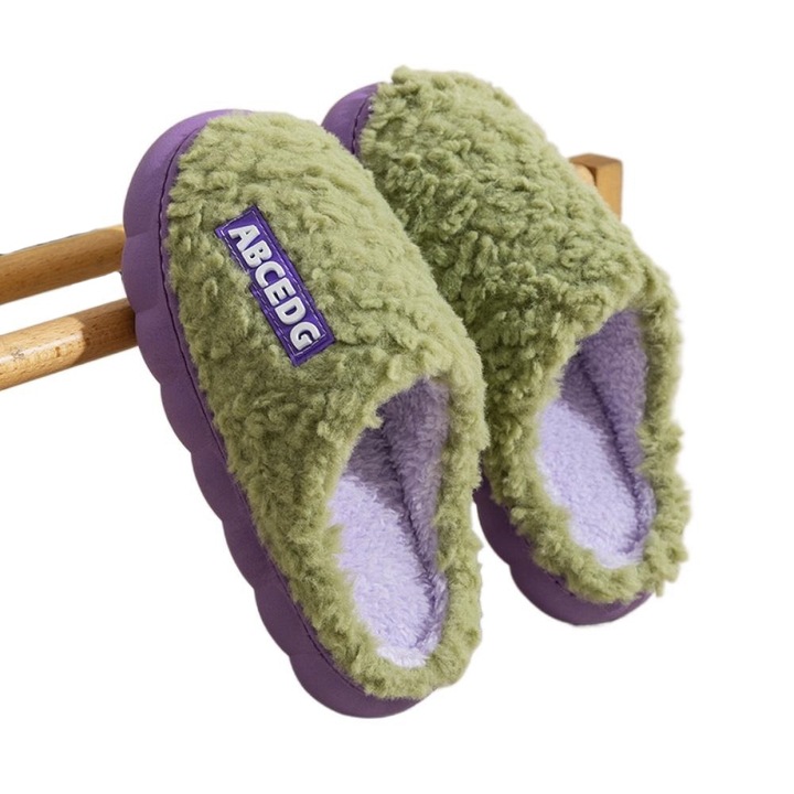 ASDIIT® hazipapucs, vastag es csuszasmentes talpu hazicipo telre, Zöld, 37-38